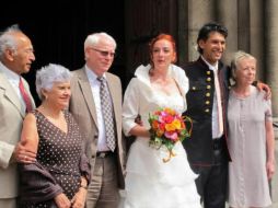 Fotografía del enlace matrimonial realizado este sábado en Dunquerque, Francia. Imagen de La Voix Du Nord. ESPECIAL /