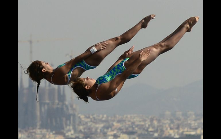 Alejandra Orozco y Paola Espinosa no lograron la segunda medalla del día para el país. AFP /