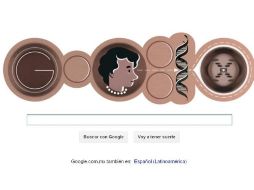 Rosalind Franklin nos muestra el ADN de una mujer dedicada a la investigación y la ciencia en el doodle de hoy. ESPECIAL /