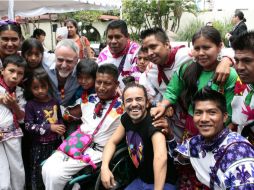 Rueda de prensa de la exposición ''Sangre de Arte Huichol'', con Rubén Albarrán, de Café Tacvba.  /