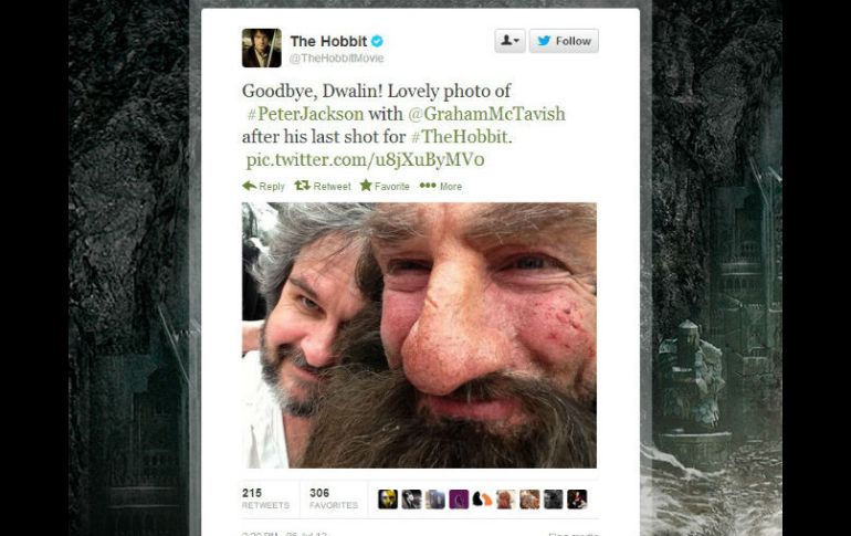 Las imágenes aparecieron en la cuenta de Twitter de la película (@TheHobbitMovie). ESPECIAL /