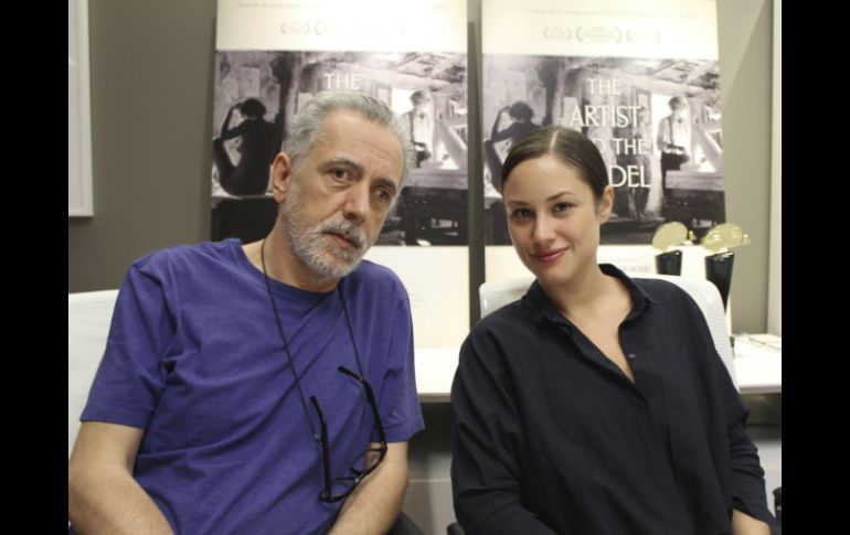 Fernando Trueba, junto a la actriz Aída Folch durante la presentación de ''El artista y la modelo'' en Nueva York. EFE /