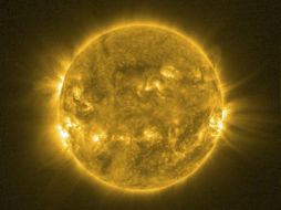 La imagen de un ''Sol violento'' fue transmitida por el satélite ''Proba - 2''. EFE /