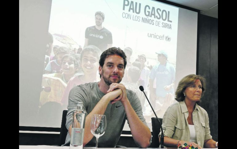 Gasol comparte sus vivencias como embajador de UNICEF tras su experiencia en el campo de refugiados de Domiz. EFE /