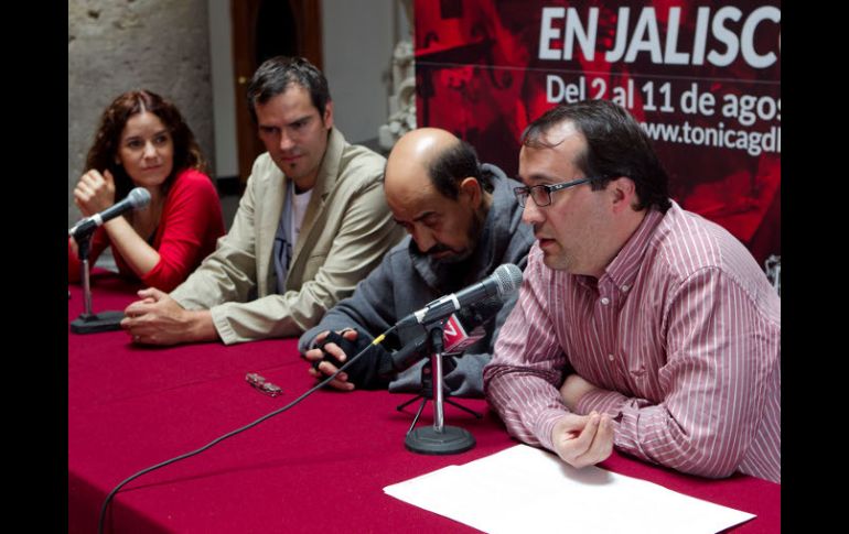 Sara Valenzuela, Gilberto Cervantes, Enrique Nery y Diego Escobar durante la rueda de prensa. EL INFORMADOR /