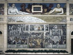 Detalle del mural ''Detroit Industry'' de Diego Rivera (1932-33) en el Instituto de Artes de Detroit. EFE /