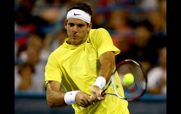 El tenista argentino Juan Martín del Potro devuelve una bola al australiano Bernard Tomic. AFP /