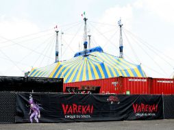 La carpa donde se presentará Varekai tiene capacidad para albergar a dos mil 500 espectadores.  /