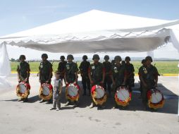 Los visitantes escucharon melodías de una banda de guerra entonada por soldados del 79° Batallón de Infantería.  /