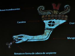 Los sahumadores revelan la representación de los tres niveles del universo: bóveda celeste, tierra e inframundo. NTX /