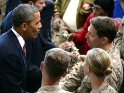 El presidente Barack Obama agradeció a las tropas en un discurso efectuado en Camp Pendleton, California. EFE /