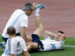 Lionel Messi se encuentra en duda para el partido contra Italia el miércoles. AP /