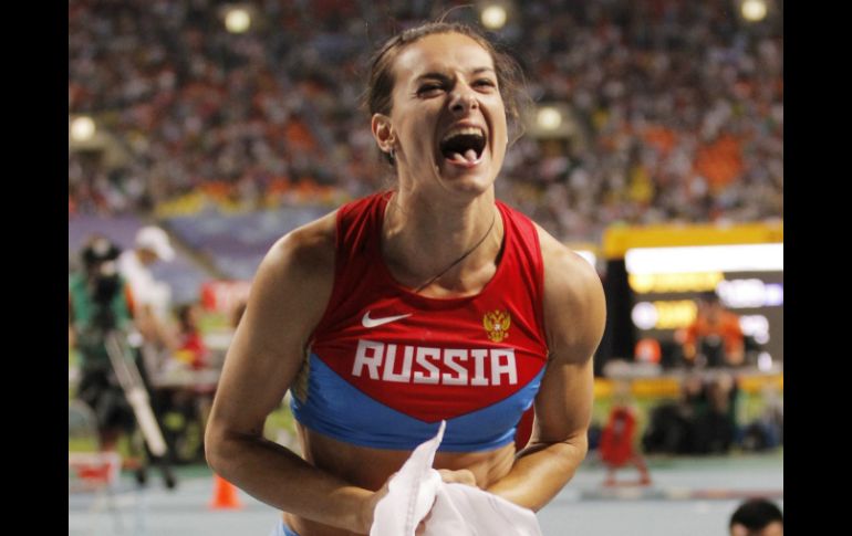 La reina del salto dejará su trono vacante por un tiempo. EFE /