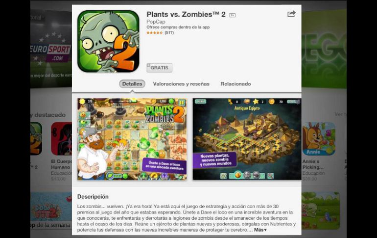 El juego es gratuito y está disponible para iPod (mínimo de cuarta generación), iPad, iPad mini y iPhone. ESPECIAL /