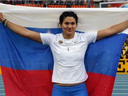 Lysenko realizó el lanzamiento más largo en la historia del torneo. AFP /