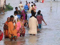 Las inundaciones causaron estos últimos días destrozos y desplazamientos en Pakistán. AFP /