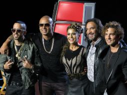 Wisin y Yandel, Alejandra Guzmán, Marco Antonio solís y David Bisbal son los coaches de ''La Voz... México 3''. AP /