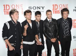 Niall Horan, Louis Tomlinson, Zayn Malik , Liam Payne y Harry Styles en el estreno de su película. AP /