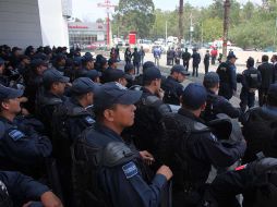 Imagen de la seguridad despelgada en el Centro Banamex, sede alterna del congreso SUN /