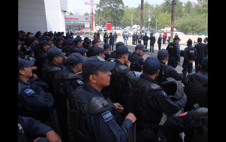 Imagen de la seguridad despelgada en el Centro Banamex, sede alterna del congreso SUN /