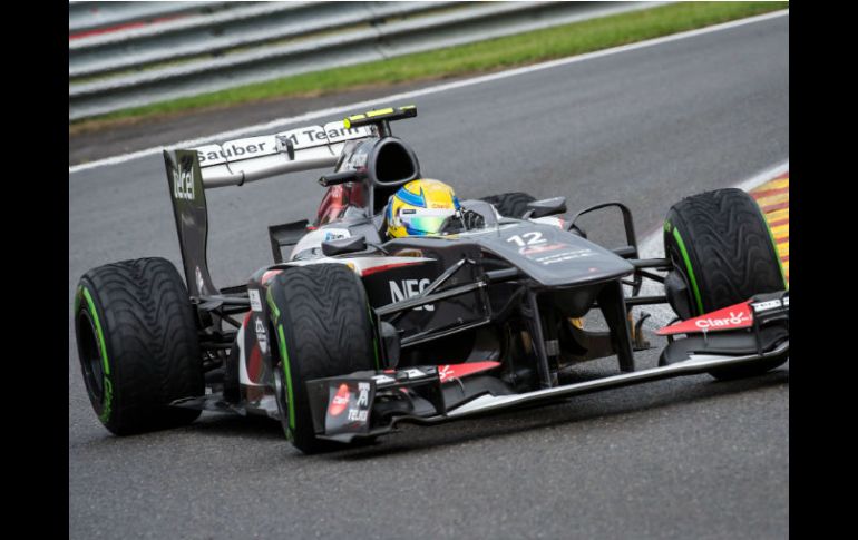 Esteban Gutiérrez, del equipo Sauber, se colocó en el segundo peldaño en algunos momentos de la Q1. AP /