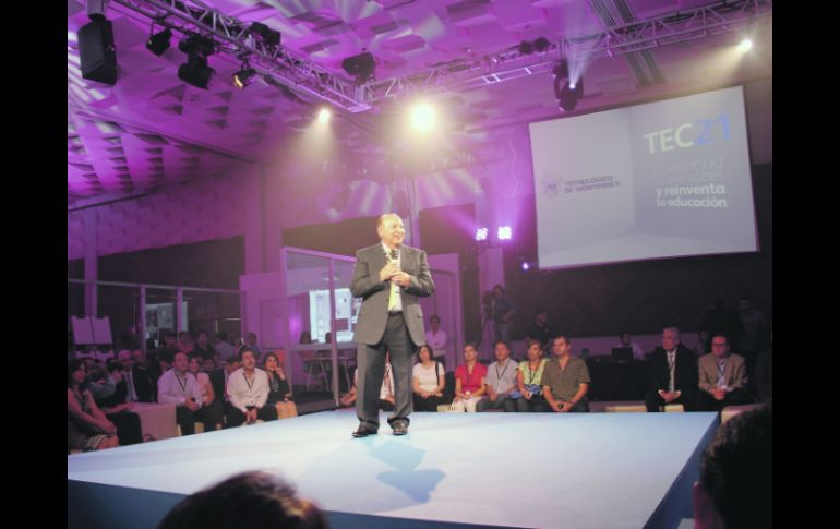 PRESENTACIÓN. Eduardo Garza T., Presidente del Consejo del Tecnológico de Monterrey, ofreció detalles de la nueva apuesta educativa. ESPECIAL /