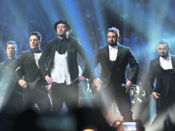 Reencuentro. Justin Timberlake revivió las glorias de hace una década con la agrupación ‘N Sync. AP /