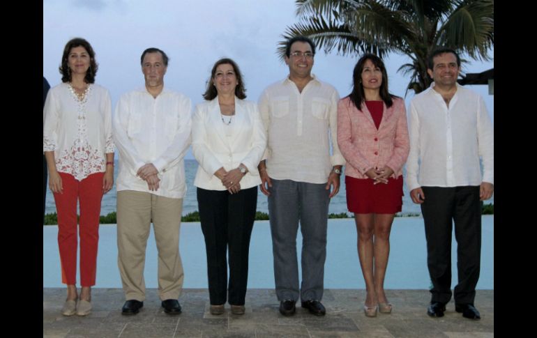 Los representantes de la Alianza del Pacífico conformada por Chile, Colombia, Perú y México. EFE /