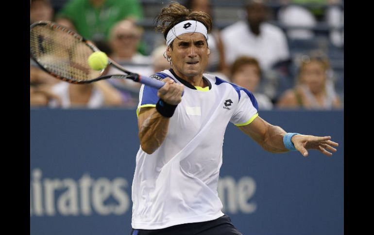 David Ferrer durante el partido en el US Open 2013 contra Nick Kyrgios al cual derrotó por 7-5, 6-3, 6-2. EFE /