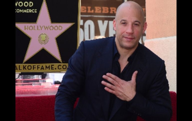 Al develar su estrella Vin Diesel afirma que los sueños sí se cumplen. AFP /