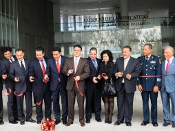 El gobernador, Aristóteles Sandoval, fue el encargado de inaugurar la nueva sede del Poder Judicial de Jalisco. EL INFORMADOR /