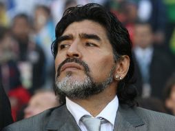 Maradona se postula como técnico de Boca Juniors ''cuando pase la Bianchidependencia y la Riquelmedependencia''. MEXSPORT /