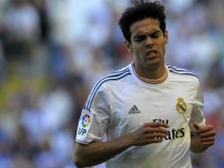 Kaká tras anotar un gol en el estadio Riazor AFP /