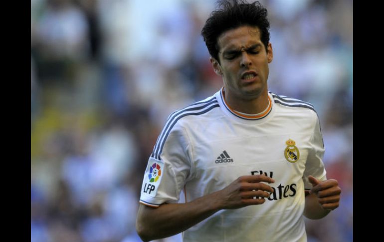 Kaká tras anotar un gol en el estadio Riazor AFP /