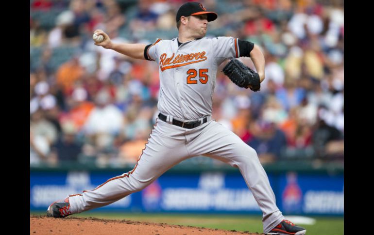 Bud Norris logra junto a su equipo derrotar a los Indios de Cleveland. AFP /