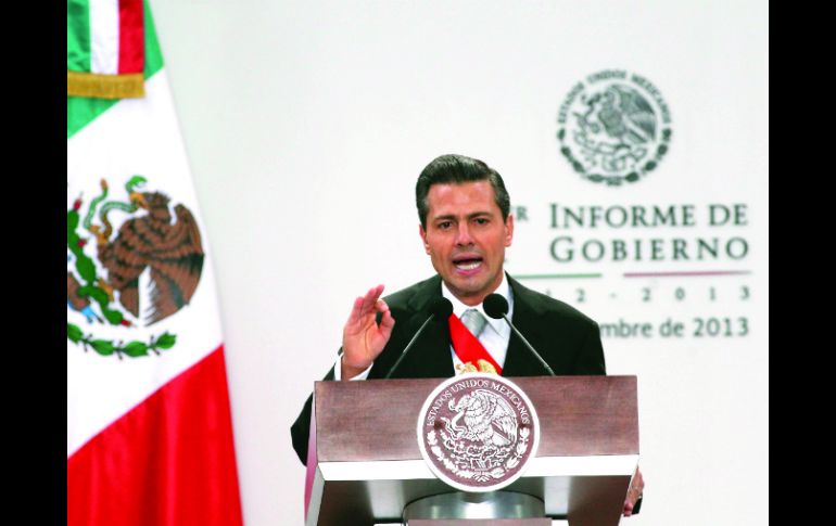 Ayer, el Presidente dio el mensaje de su Primer Informe de Gobierno. EL INFORMADOR /