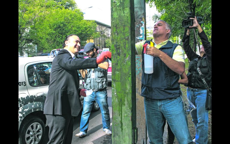 El domingo se realizarán labores de limpieza de mobiliario urbano. Manuel Herrera Vega (izquierda), presidente de Guadalajara 2020. EL INFORMADOR /