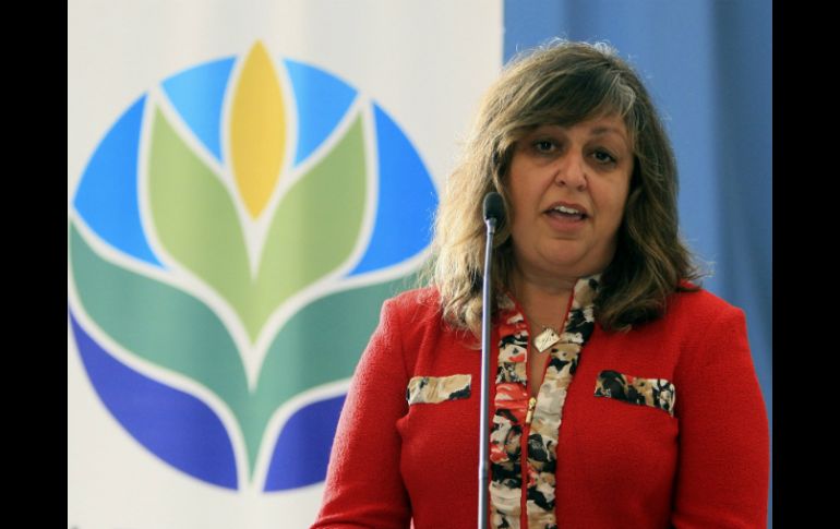 La directora ejecutiva y co-fundadora de la Plastic Pollution Coalition, Daniella Dimitrova dice que el reciclaje no es suficiente. EFE /