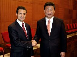 Peña Nieto (i) y Xi Jinping (d) se congratular por la dinámica de diálogo y colaboración bilateral. NTX /