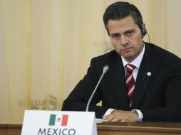 El Presidente Peña Nieto, durante la primera reunión de trabajo de la Cumbre del G-20 en San Petersburgo, Rusia. EFE /