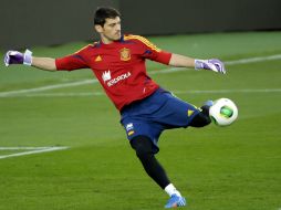 Iker Casillas es inamovible en el esquema de Vicente del Bosque. EFE /