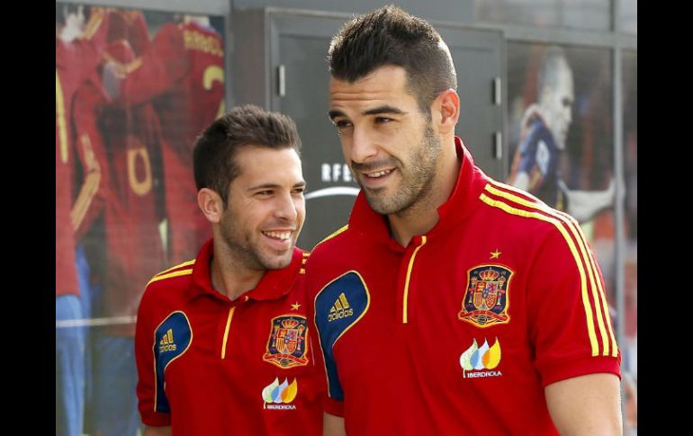 La selección española se encuentra concentrada previo a su duelo amistoso frente a Chile del martes. EFE /