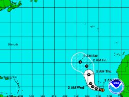 Imagen satelital de la tormenta ''Humberto''. ARCHIVO /