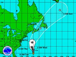 Imagen satelital de la tormenta tropical ''Gabrielle''. ESPECIAL /