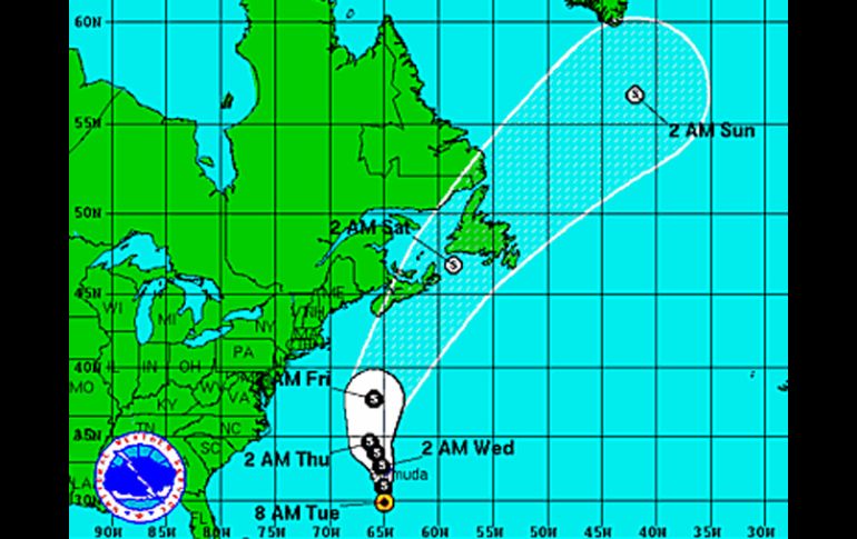 Imagen satelital de la tormenta tropical ''Gabrielle''. ESPECIAL /