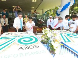 Imagen de los festejos con motivo del aniversario 70 del Tec de Monterrey.  /