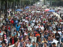 La CNTE realizó una serie de manifestaciones y bloqueos en distintas calles del DF en contra de la reforma educativa. EFE /