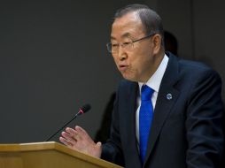 Ban Ki-moon confía en que las conversaciones entre EU y Rusia terminen en un acuerdo para que Siria ceda su arsenal químico. ARCHIVO /