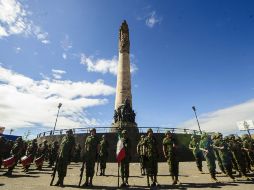 Arturo Zamora encabezó la ceremonia, que se realizó en el monumento a los Niños Héroes ubicado en Avenida Chapultepec.  /