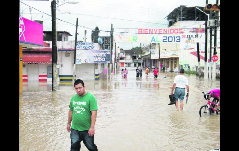 Misantla, en Veracruz, ofrecía este aspecto, tras sufrir inundaciones por el desbordamiento de ríos y arroyos. EFE /